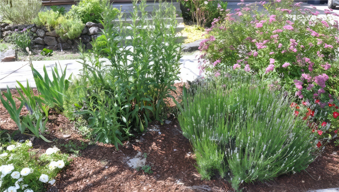 Colorful Plants in Parking Strip
