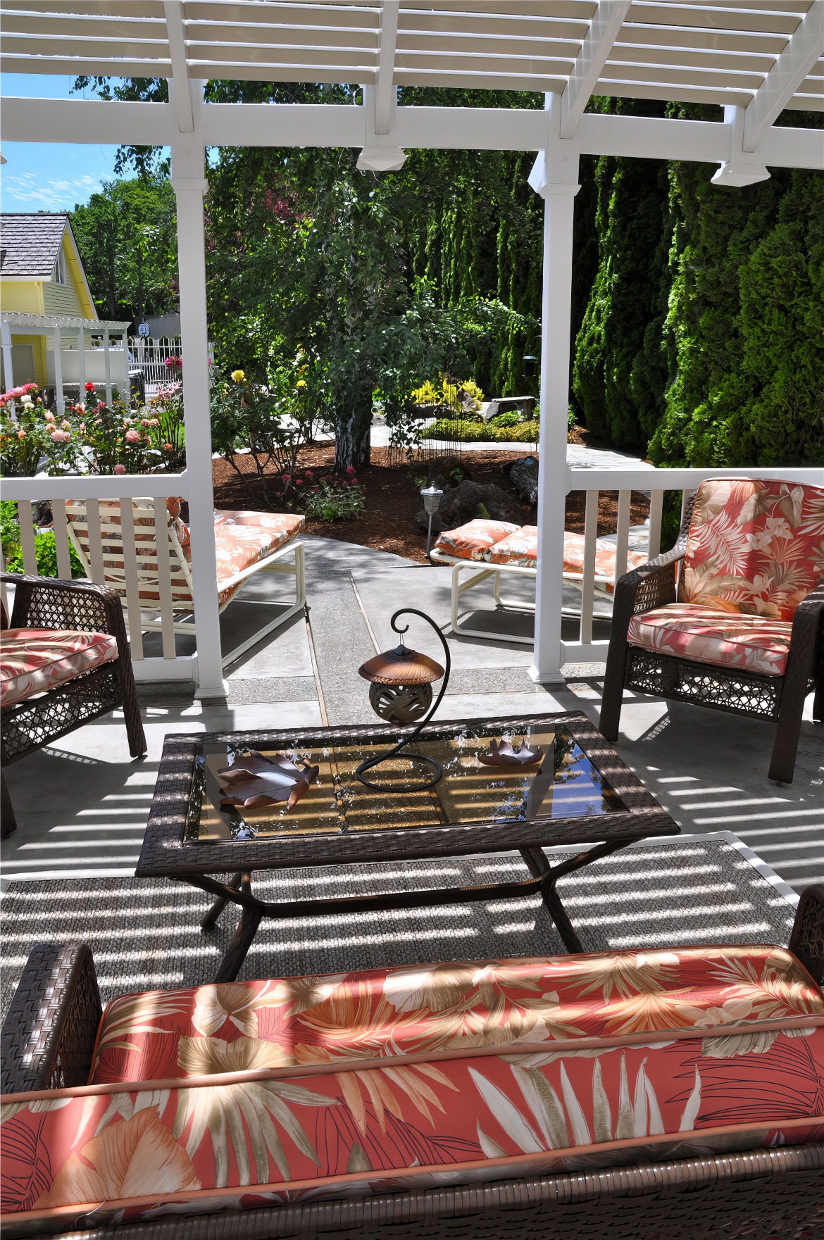 Entertaining inside the Gazebo
