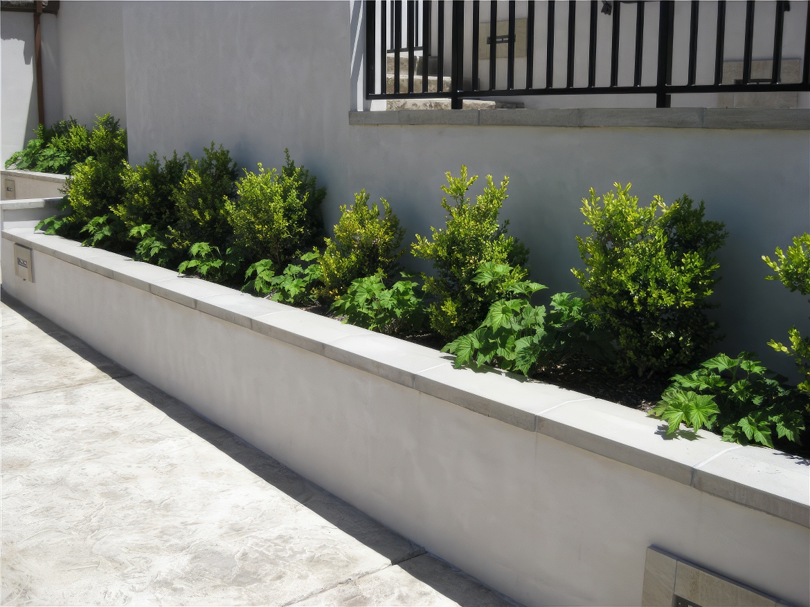 Raised Planter Along House