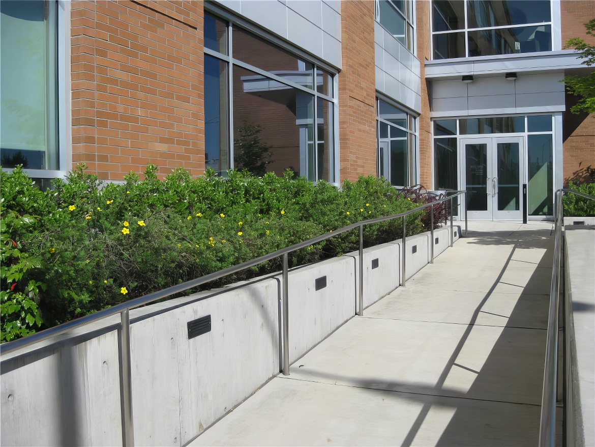 Raised Planter along Railed Walk